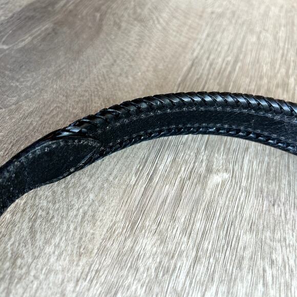 Vintage Eddie Bauer Beaded Leather Belt 1991 Southwestern Western Style main image 10